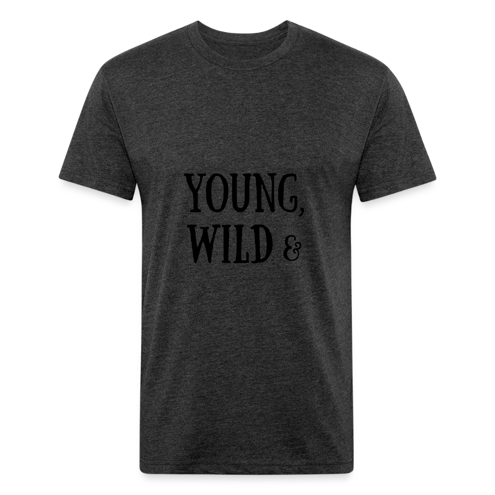 Fitted Cotton/Poly T-Shirt by Next Level - heather black